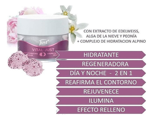 Crema Hidratacion Profunda Vital Just 50g