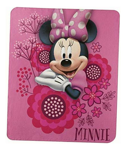 Disney Minnie Mouse Manta De Forro Polar, 45 x 152.4 cm Color Rosa