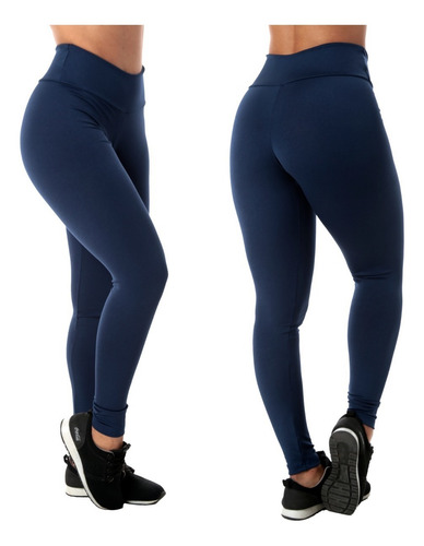 Imagem 7 de 10 de Kit 3 Legging Fitness Lisas Não Fica Transparente Academia