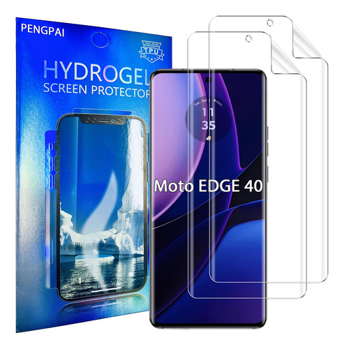 2 Mica Protector Pantalla For Motorola Moto Edge 40 Hidrogel
