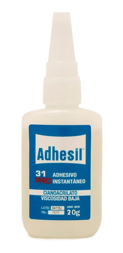 Adhesivo Instantaneo Adhesil 31 X 20 Grs