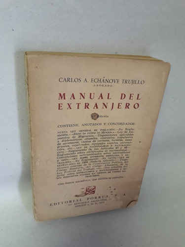 Manual Del Extranjero Carlos A. Echanove