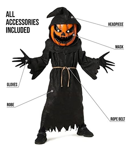 Morph - Disfraz De Calabaza Grim Reaper Para Niños - Disfraz