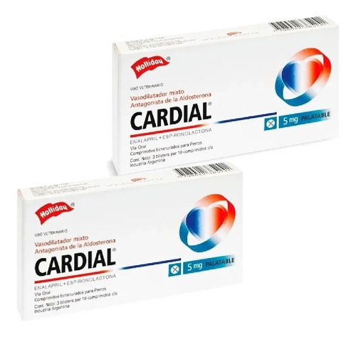 Cardial 5 Mg Vasodilatador X 60 Comprimidos Holliday