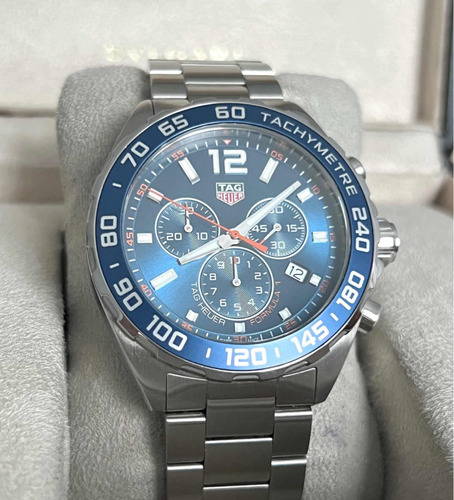 Tag Heuer Formula 1 Reciente Azul Cronografo Acero