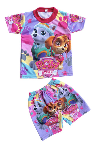 Conjunto Infantil Short Y Playera Personajes Divertidos Moda