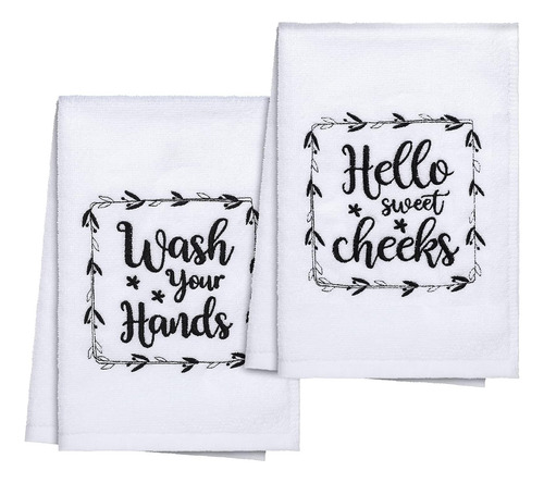 2 Toallas De Mano Divertidas Con Refranes Hello Sweet Cheeks