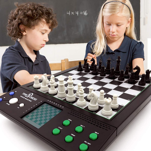 Conjunto De Xadrez Eletrônico Top 1 Chess Voice Master Para