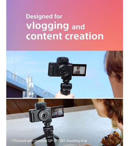 Câmera De Vlog Sony Zv-1f/w 20,1 Mp 4k De Vídeo Para Vlogger