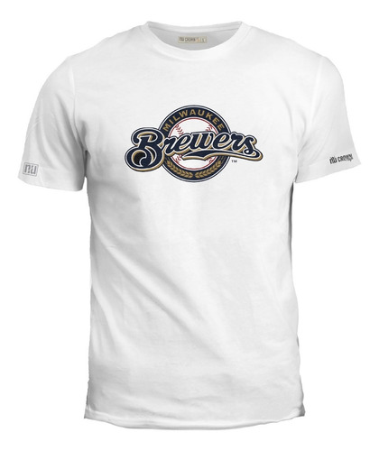 Camiseta Milwaukee Brewers Logo Beisbol Hombre Ink