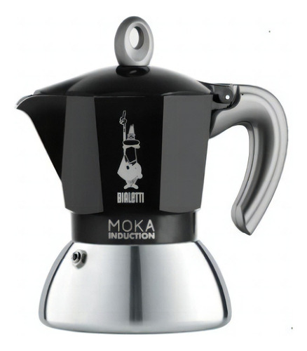 Cafetera de inducción Bialetti Moka, 2 tazas, color negro