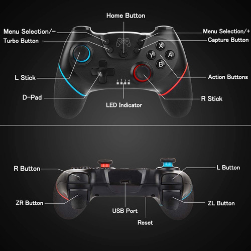 Controladores Inalámbricos Bluetooth Para Nintendo Switch