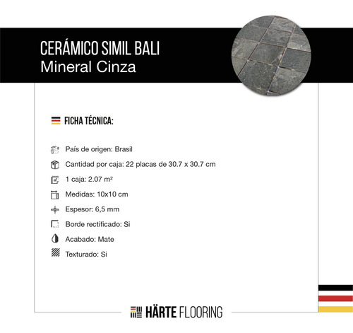 Ceramico Pileta Pared Simil Piedra Bali 10x10cm