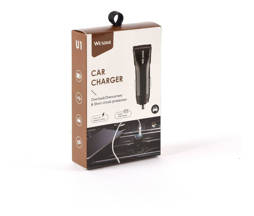 Cargador Celular Auto Wesdar U1 Carga Rapida 2 Usb 5 V 2.1 A