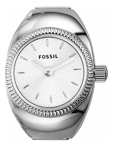 Reloj Fossil Es5245 Ring Watch Acero Inoxidable Color Platea