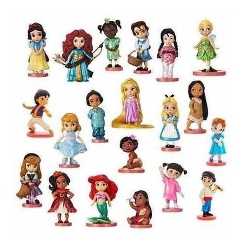 Mega Set 20 Figuras Animators Princesas Disney Store De Lujo