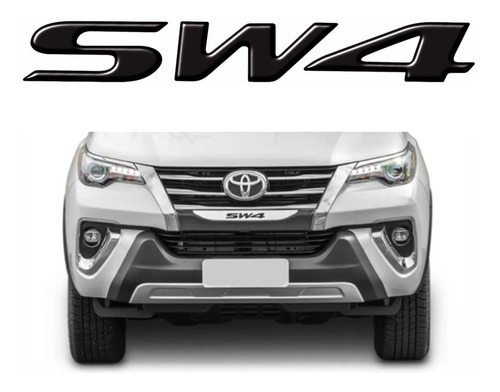 Adesivo Parachoque Frontal Toyota Hilux Sw4 Preto Resinado