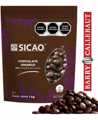 Chocolate Semi Amargo Sicao 1 Kg Reposteria Barry Callebaut