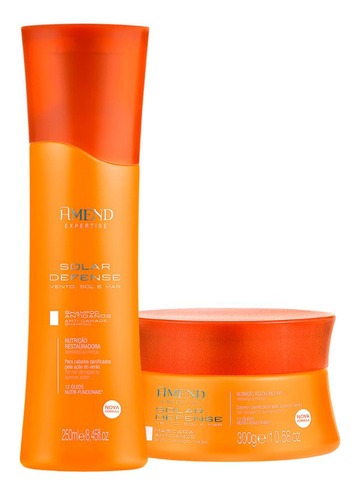 Kit Amend Solar Defense Shampoo 250ml, Máscara 300g