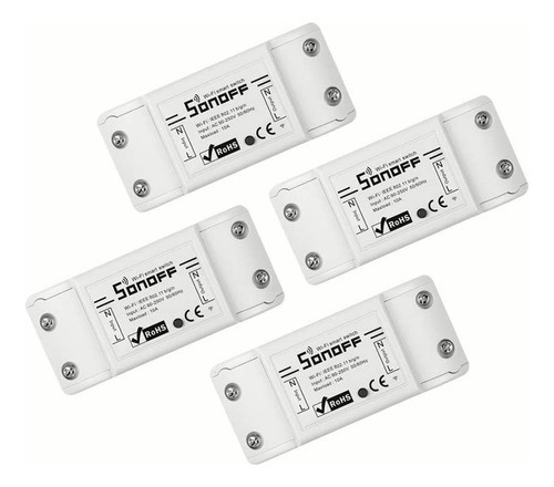 4pcs Sonoff Wifi Domotica Inalambrico Interruptor Inteligent