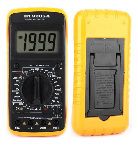 Dt-9205a Multímetro Digital Lcd De Mano Ac/dc Volt Amp Ohm C