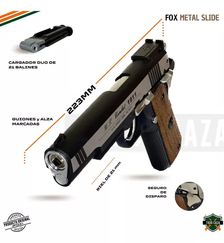 Opiniones de Pistola Fox Resorte Combat Colt 1911 Balines Airsoft . ⭐ 2023