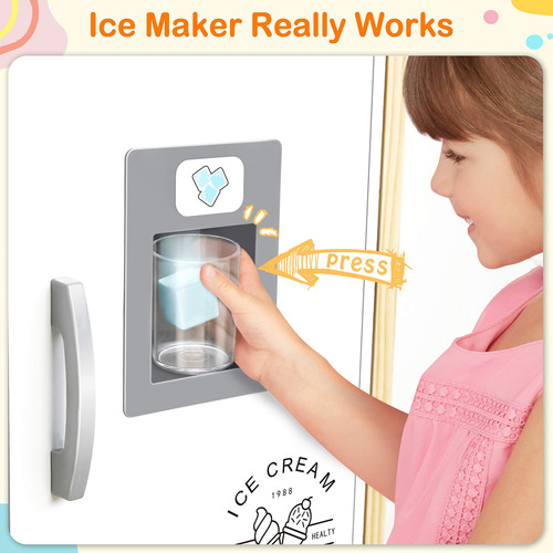 Juego Cocina Madera Chef Niños Luces Sonidos Accesorios 18 Color