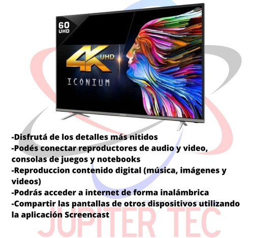 Smart Tv 60 4k Kanji Kj-6xst005 Netflix Youtube