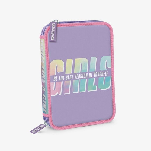 Imagen 1 de 3 de Cartuchera Canopla 2 Pisos Tela Limited Edition Girls