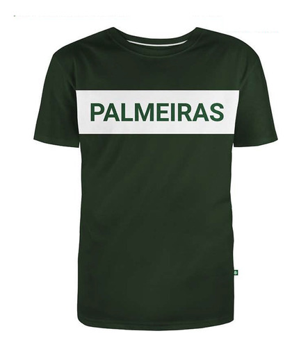 Camiseta Palmeiras Letter Plus Size  Masculina - Verde