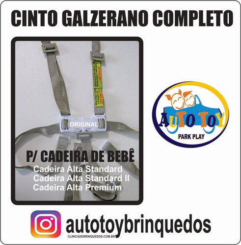 Imagem 1 de 5 de Cinto Completo Galzerano P / Carrinho De Bebê