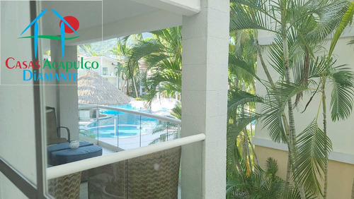 Cad Diamante Lakes Rubí 202. Terraza Con Vista A La Alberca Y Jardines