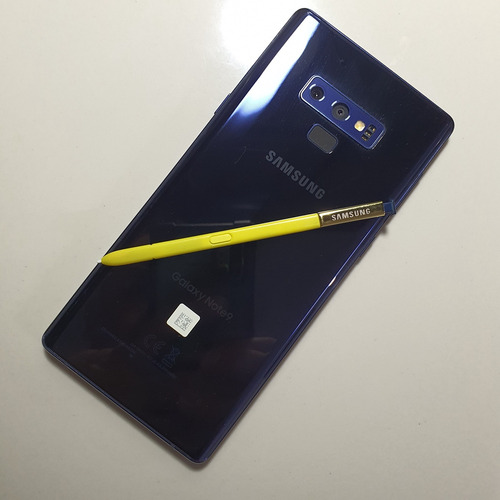 Samsung Galaxy Note 9 Liberado Detalle En Pantalla Azul Oscuro (Usado)