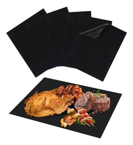 Juego De 6 Alfombrillas Reutilizables Para Parrilla 40 X 33