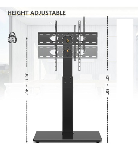 Universal Floor Tv Stand Base With Swivel Height Adjustable