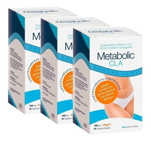 Metabolic Cla Adelgazante Quemador De Grasas 180 Capsulas Sabor No