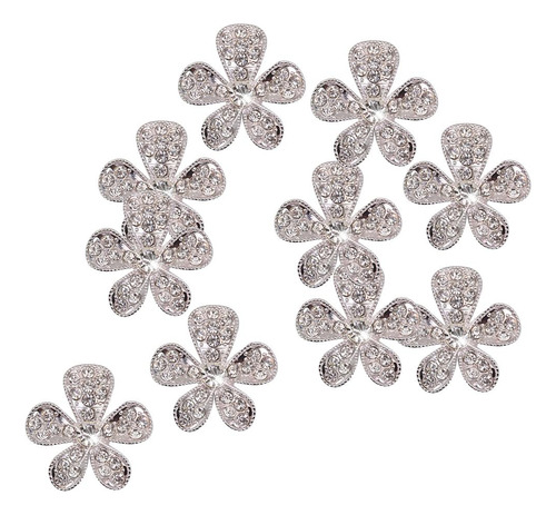 20 Piezas F Crystal Flower Rhinestone Botones Diy Craft