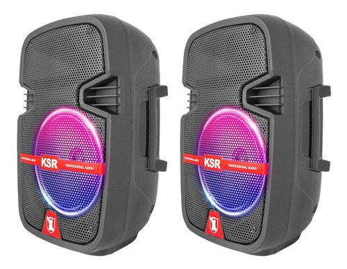 Sistema Bafles Par De Bocinas 8 Ksr Bluetooth Recargable
