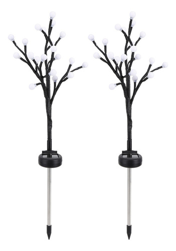 Paquete De 2 Luces Solares Para Ramas De Árboles 20 Led De