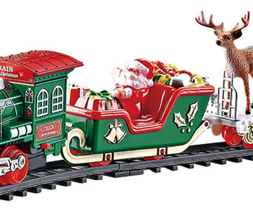 Juego De Tren Eléctrico De Navidad Clásico Con Vagones,
