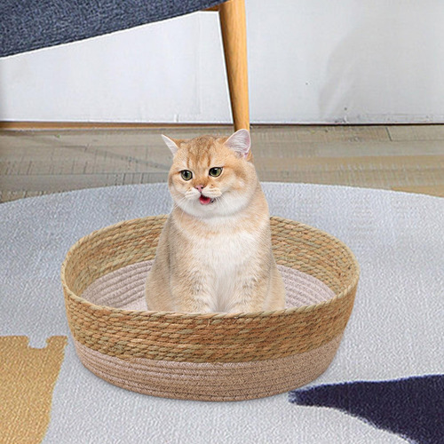 Cesta Tejida Para Cama De Gato, Cama Para Gato, Perrera L