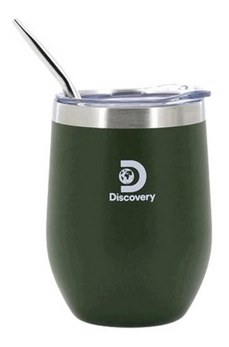 Imagen 1 de 4 de Vaso Mate Discovery Termico Acero Bombilla Ar1 15245 Ellobo