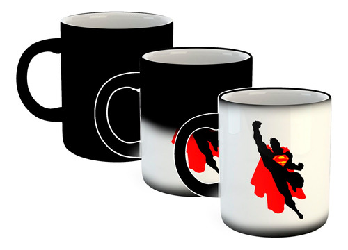 Taza Magica Pop Art Super Man Silueta