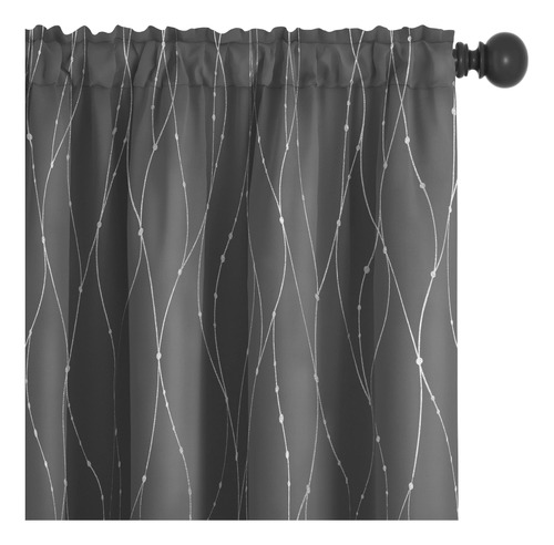 Cortinas Opacas Con Diseño De Líneas Y Lunares, Dormitorio