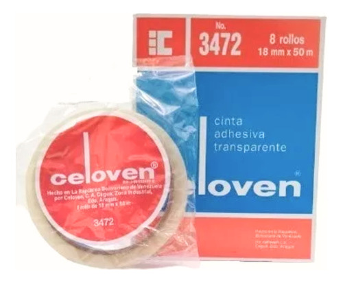 Cinta Adhesiva Celoven 3472 3/4  18mm *50m (6 Unidades)