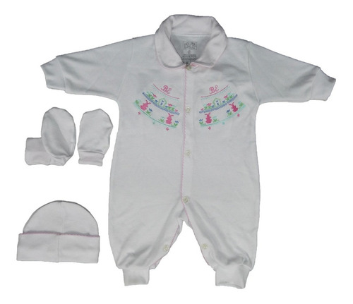 Conjunto Para Bebe Bordado Set 6 Piezas Niña Bebu