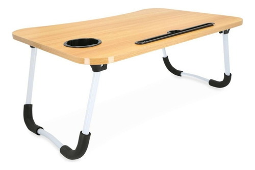 Mesa Plegable Amarilla De Trabajo Para Laptop Modelo Diana Color Ocre