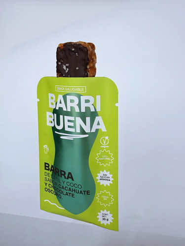 12 Barritas De Dátil Y Coco Sabor Cacahuate Chocolate Snack