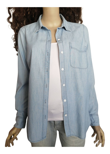 Blusa Camisa Mujer Mezclilla Talla S Old Navy Impecable