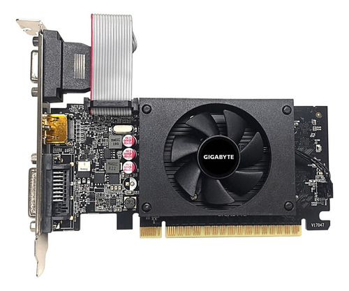 Placa de video Nvidia Gigabyte  GeForce 700 Series GT 710 GV-N710D5-2GIL 2GB